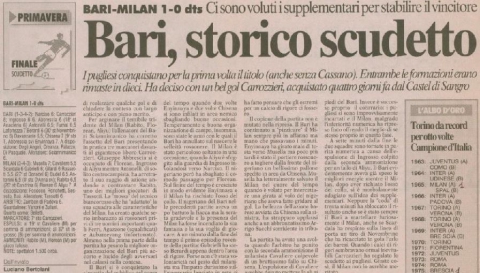 Squalifiche, incidenti e infortuni: il destino maledetto di quel grande Bari Primavera